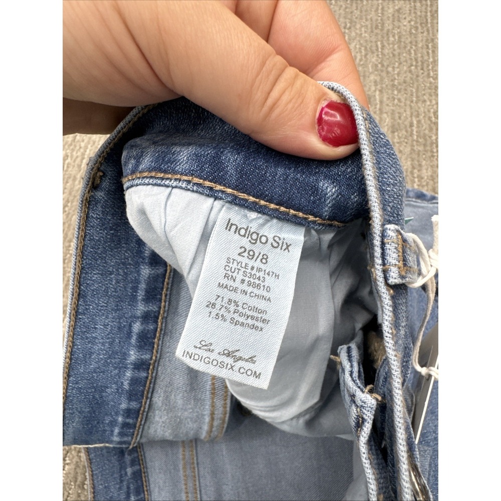 Indigo Six Size 29/8 Jean Short Shorts #638 - Picture 7 of 10